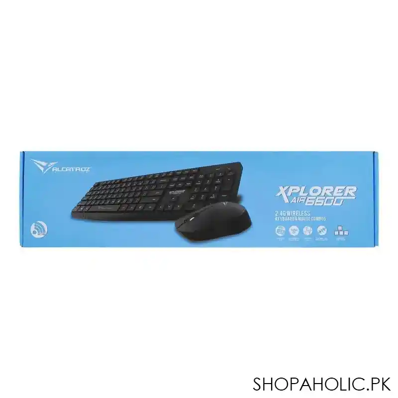 alcatroz xplorer air 6600 2.4ghz wireless keyboard mouse, combos black image2