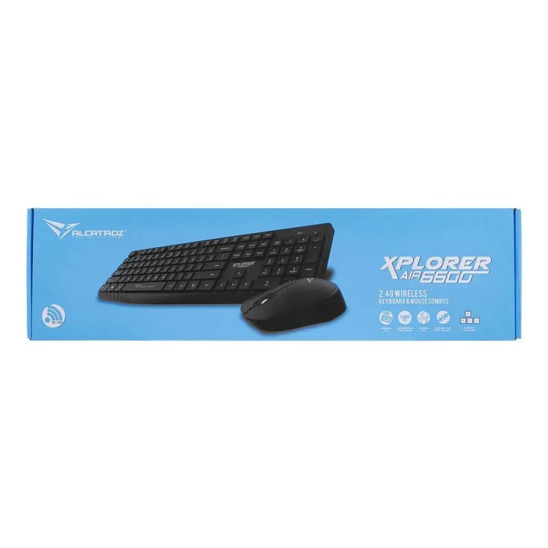 alcatroz xplorer air 6600 2.4ghz wireless keyboard mouse, combos black image2