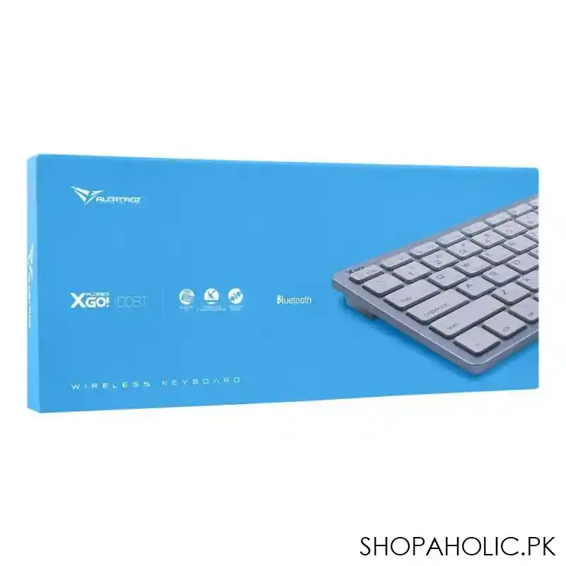 alcatroz xplorer go 100bt wireless keyboard, silver image2