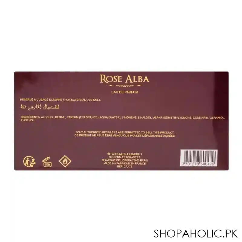 alexandre.j the collector rose alba eau de parfum, for women, 100ml image3