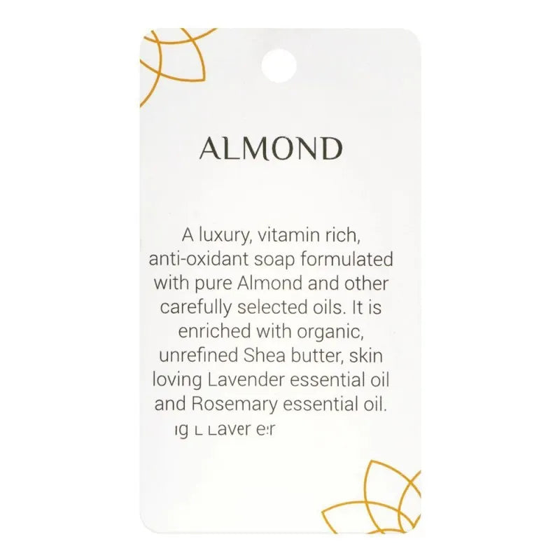 aliya b spa shop almond soap, handmade, 125g image2