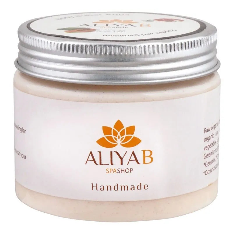 aliya b spa shop papaya and geranium body butter aqua, handmade, 150ml main image