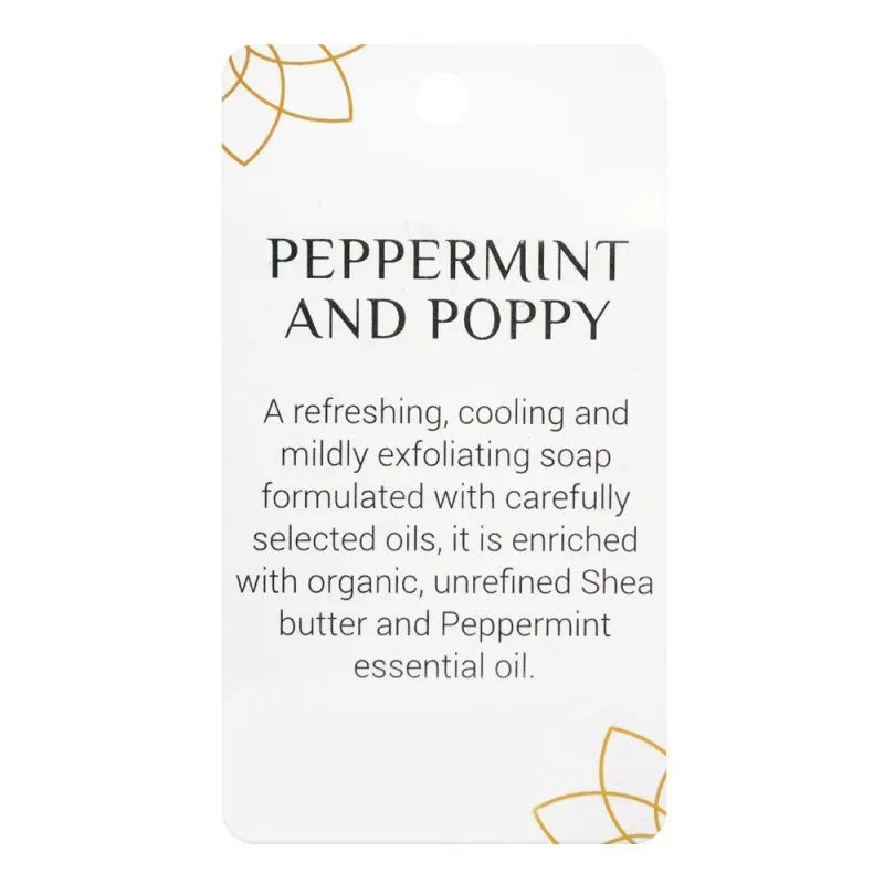 aliya b spa shop peppermint and poppy soap, handmade, 125g image2