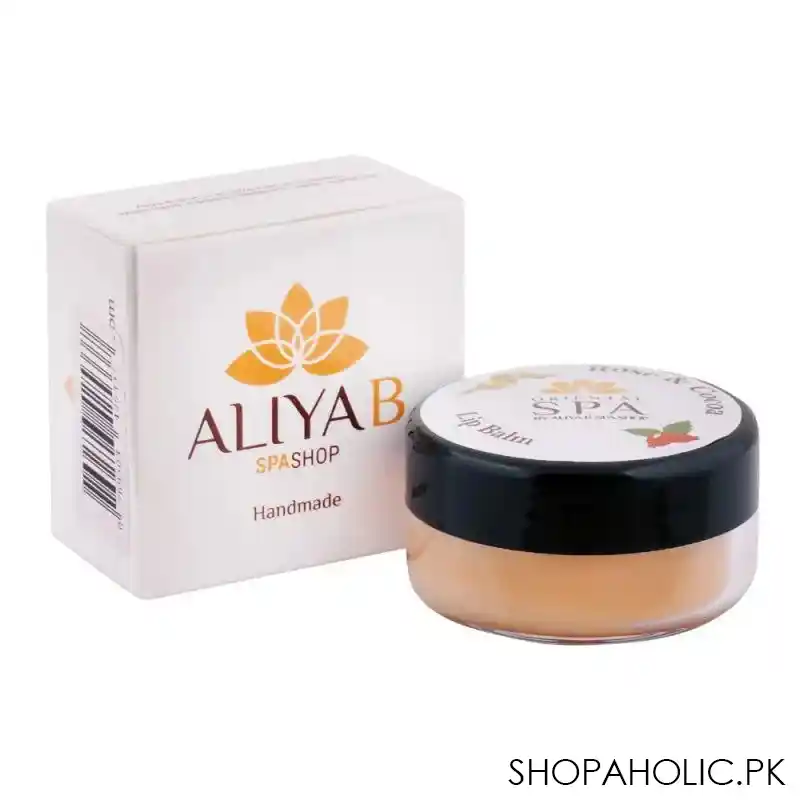 aliya b spa shop rose and cocoa lip balm, handmade, 10g main image