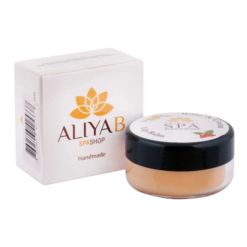 aliya b spa shop rose and cocoa lip balm, handmade, 10g main image