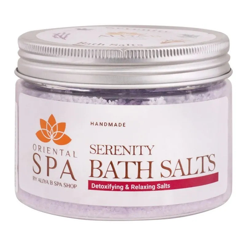 aliya b spa shop serenity bath salts, detoxifying & relaxing soap, 300g main image