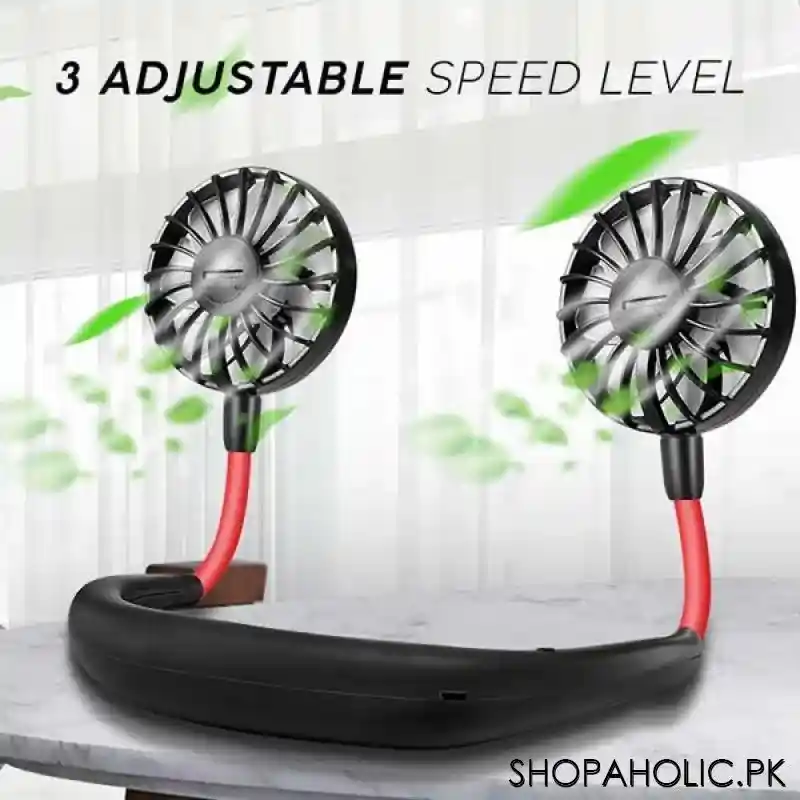 amazing rechargeable portable hanging neck sports fan image5