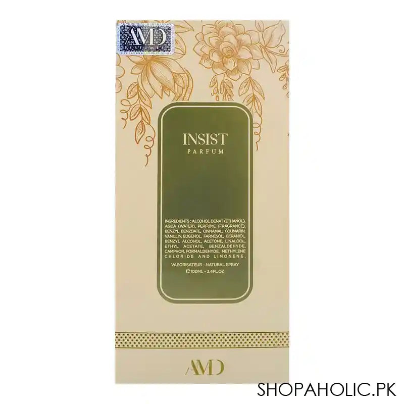 AMD Insist, Eau De Parfum, For Women, 100ml - Image 2