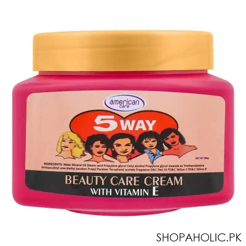 american care 5 way beauty care cream with vitamin e, 250g main image