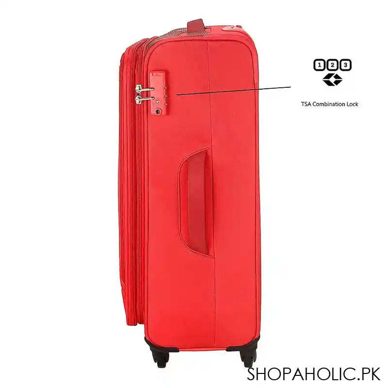 American Tourister Marina 4W Spinner Trolley Bag, 57x41x25 cm, Red - Image 5