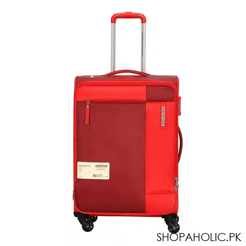 American Tourister Marina 4W Spinner Trolley Bag, 57x41x25 cm, Red - Image 6