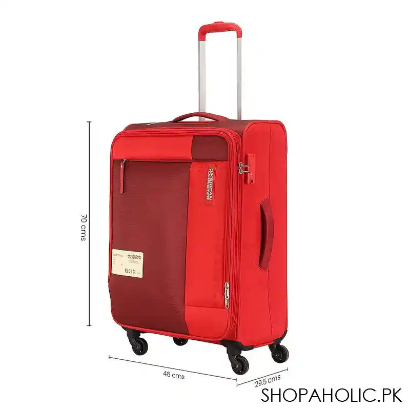 American Tourister Marina 4W Spinner Trolley Bag, 70x46x29.5 cm, Red - Image 2