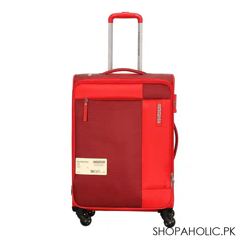 American Tourister Marina 4W Spinner Trolley Bag, 70x46x29.5 cm, Red - Image 3