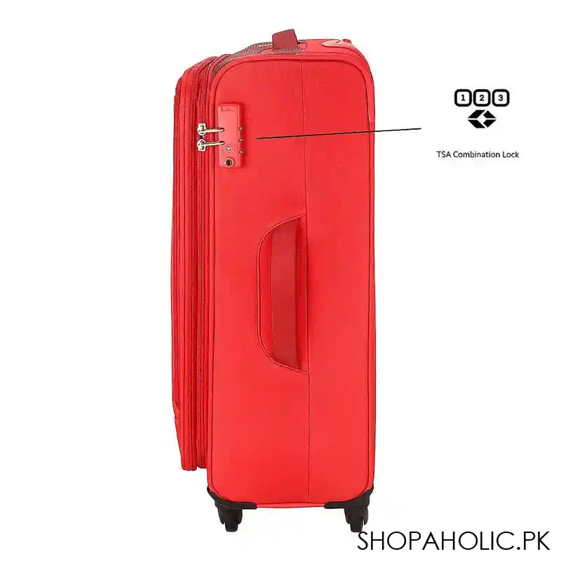 American Tourister Marina 4W Spinner Trolley Bag, 70x46x29.5 cm, Red - Image 6