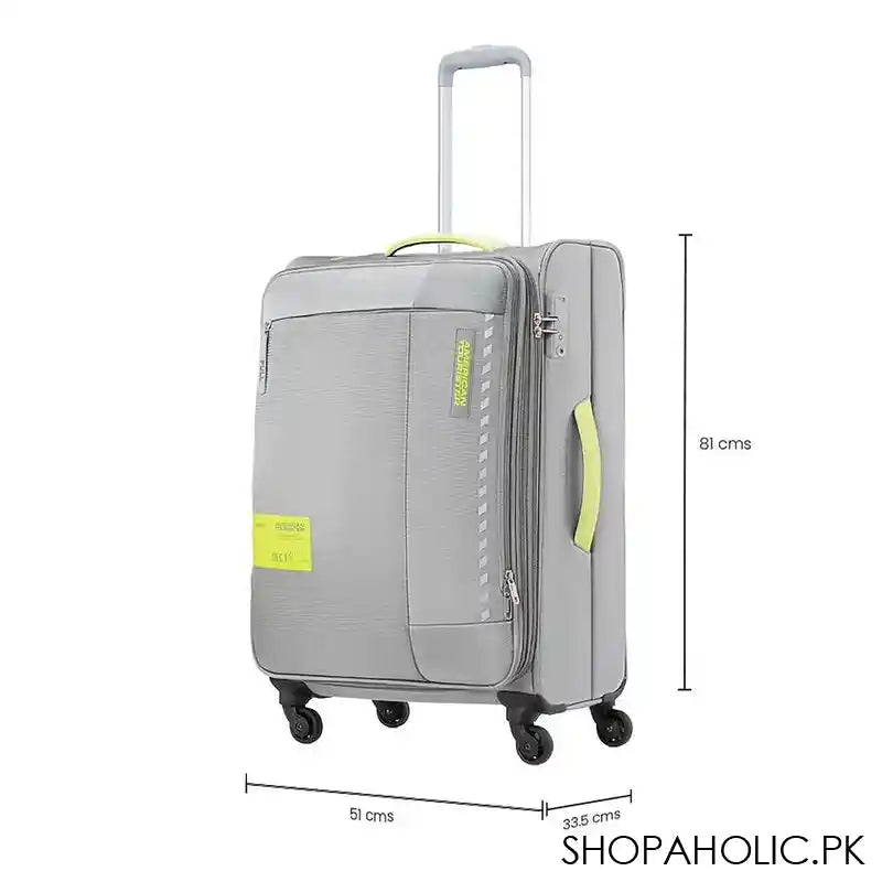 American Tourister Octans 4W Spinner Trolley Bag, 81x51x33.5 cm, Grey - Image 4