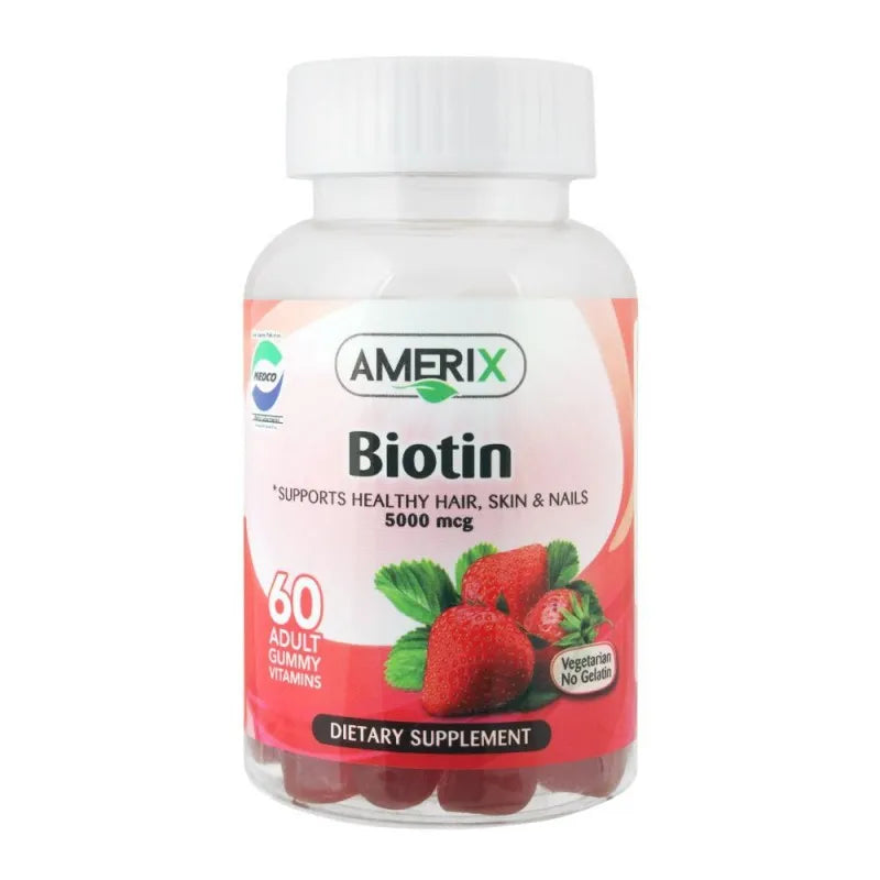 amerix biotin, 5000mcg, dietary supplement, 60 adult gummy vitamins main image