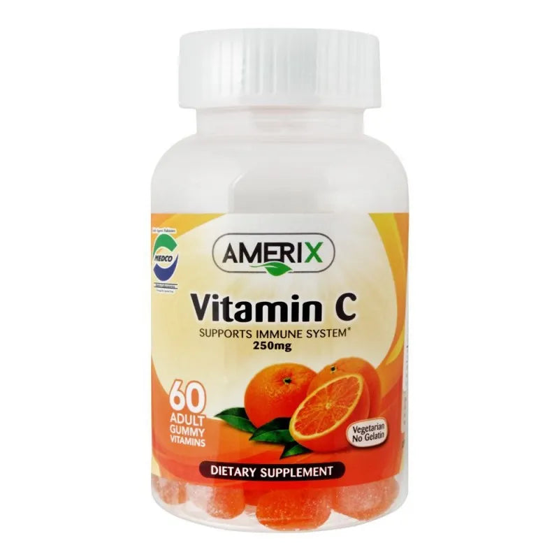 amerix vitamin c, 250mg, dietary supplement, 60 adult gummy vitamins main image