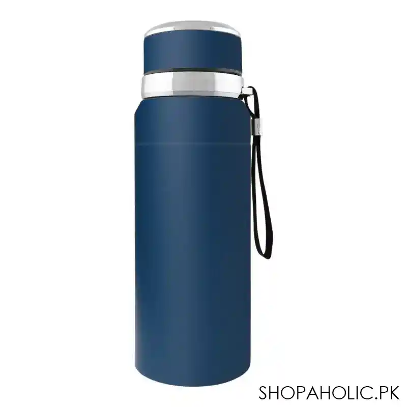 amszm stainless steel water bottle, dark blue, 800ml, 6070 main image