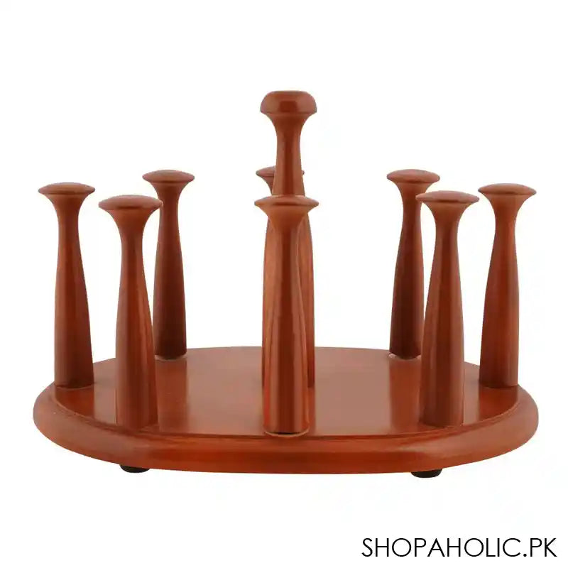 Amwares Mango Wood Glass Stand, 010008 - Main Image