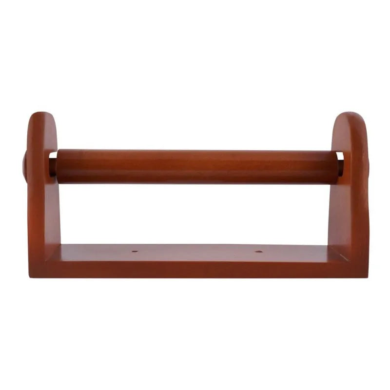 amwares mango wood wall tissue stand, large, 5x5x10 inches, 009004 image2