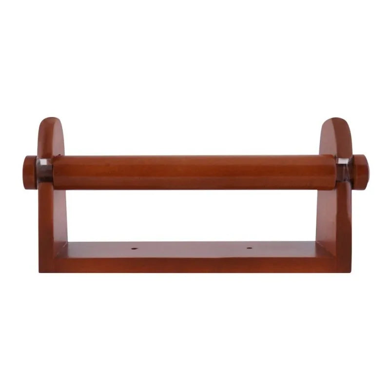 amwares mango wood wall tissue stand, large, 5x5x10 inches, 009004 main image