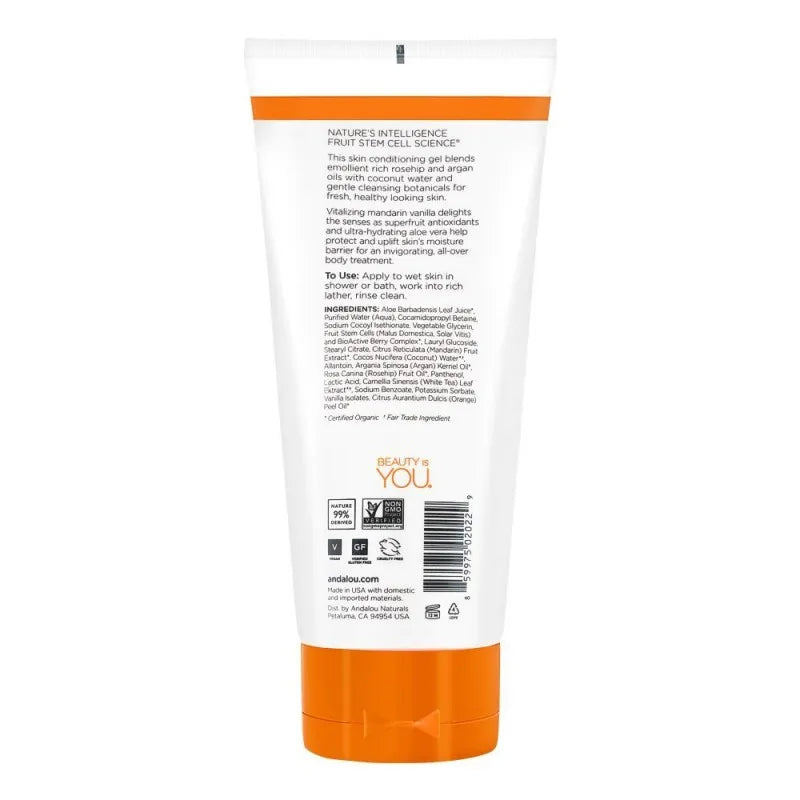 andalou mandarin vanilla vitalizing shower gel, 251ml image2