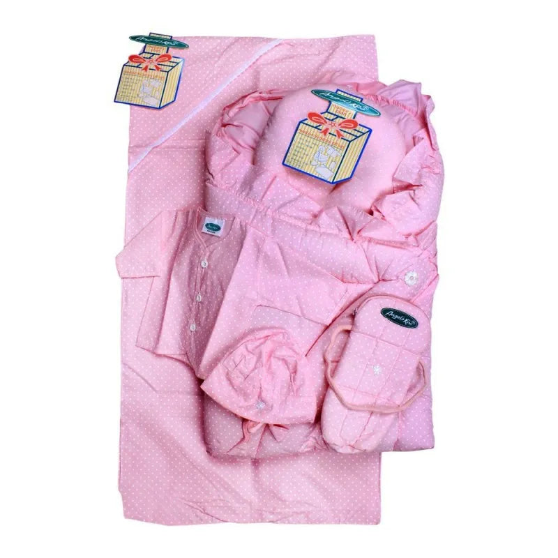 angel's kiss baby carry bag set, 6 pieces, pink main image