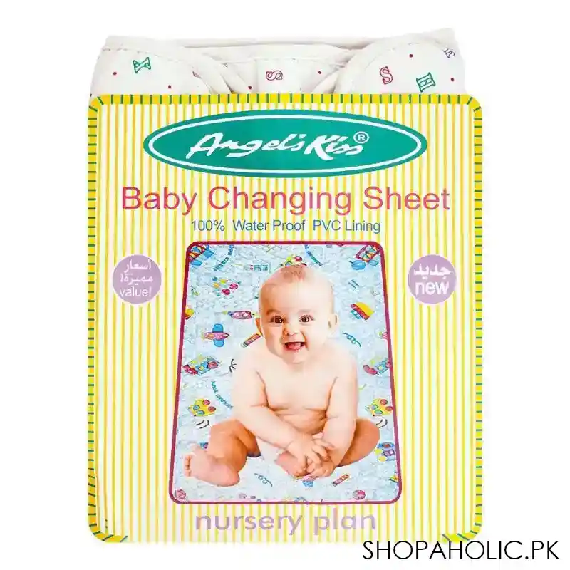 angel's kiss baby changing foam sheet, white image2