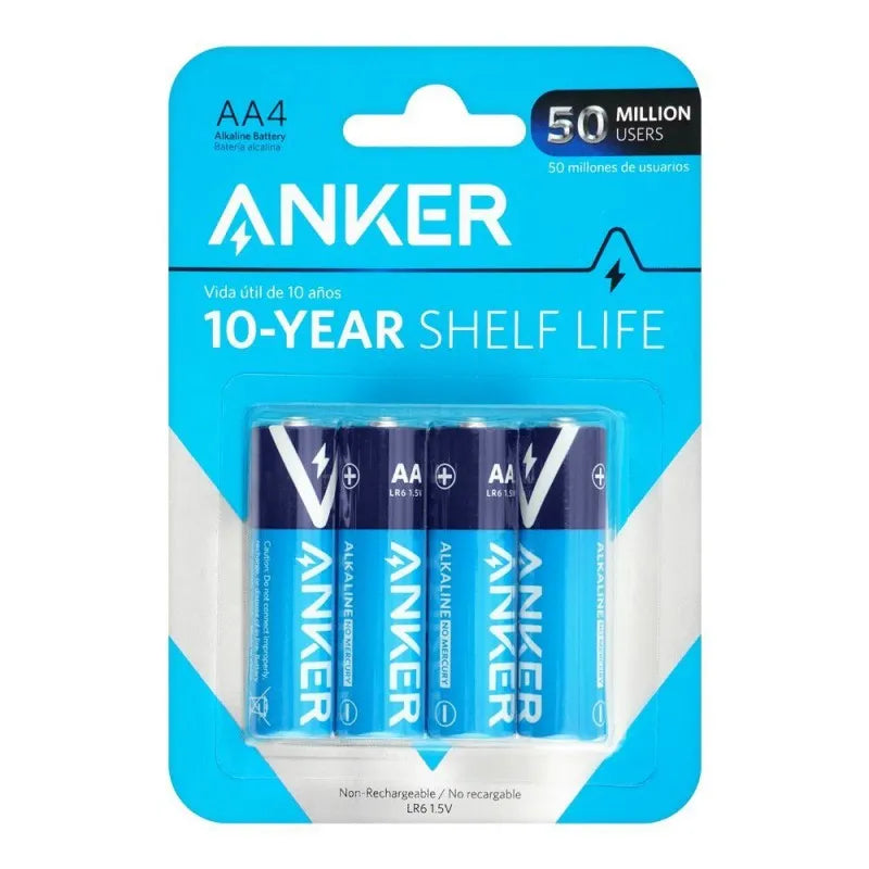 anker long lasting alkaline non rechargeable batteries, aa4, b1810h12 main image