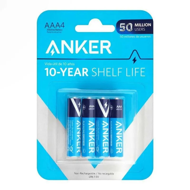 anker long lasting alkaline non rechargeable batteries, aaa4, b1820h12 main image