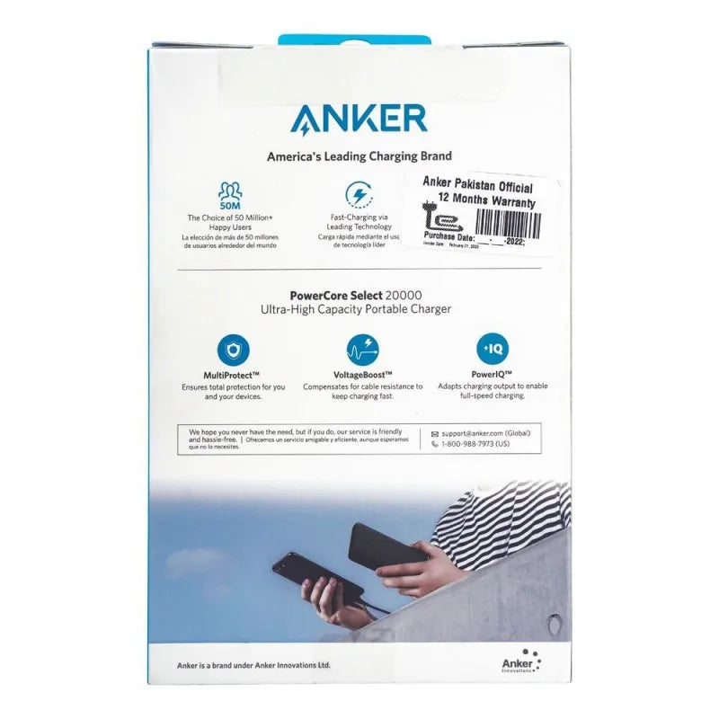 anker power core select portable battery 20000mah, black, a1363h11 image3