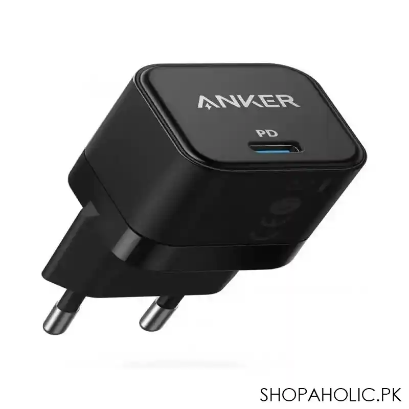 anker power series port iii 20w cube usb c charger, black, a2149311 main image