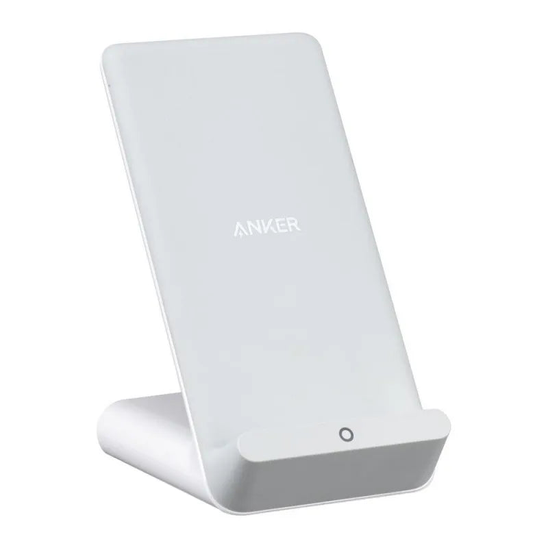 anker power wave 7.5 fast wireless charging stand, white, b2522l22 image2