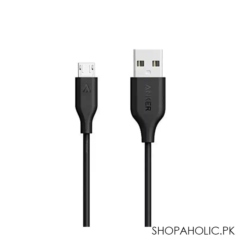 anker powerline micro usb android cable, 3ft, black, a8132h12 image2