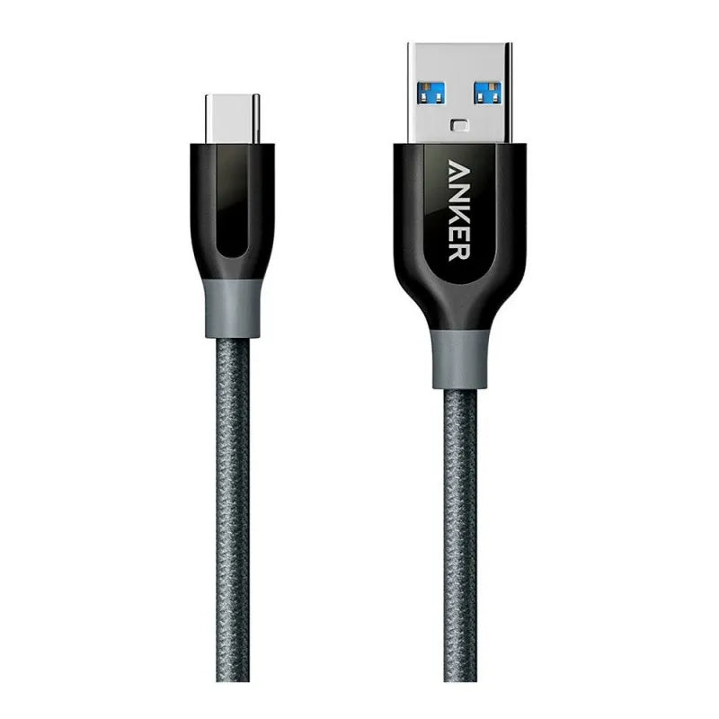 anker powerline usb c to usb 3.0 cable 6ft grey   a8169ha1 main image