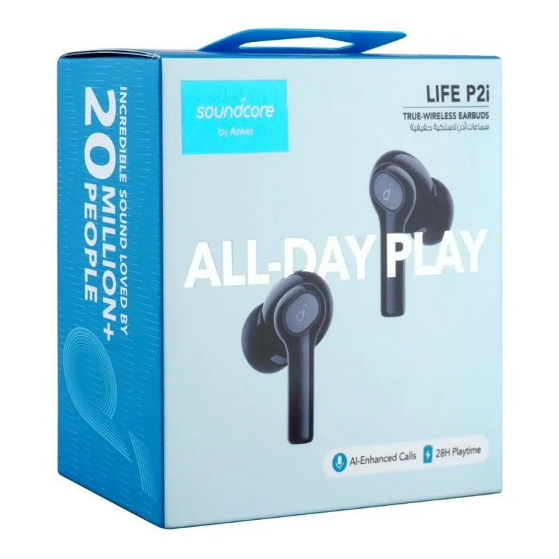 anker soundcore all day play life p2i true wireless earbuds, black, a3991h11 image2