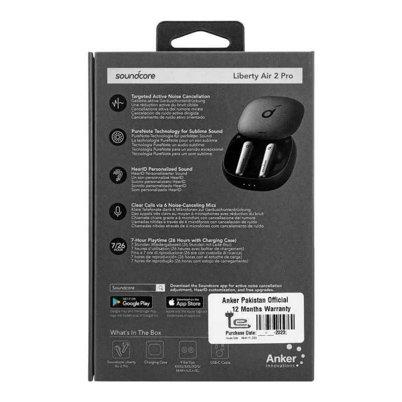 anker soundcore liberty air 2 pro true wireless noise cancelling earbuds, black, a3951011 image4