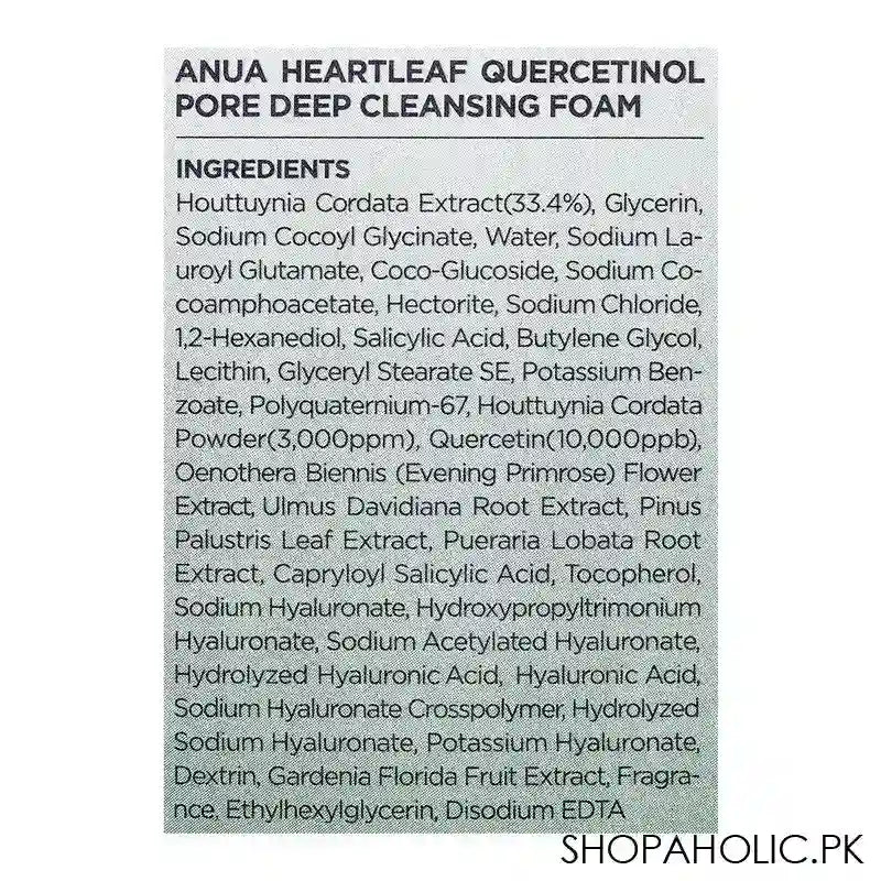 Anua Heartleaf Pore Deep Cleansing Foam Facial Cleanser, Hyaluronic Acid, Korean Skincare, 250ml - Image 4