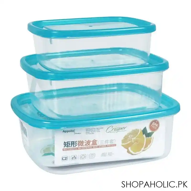 appollo crisper food container, 3 piece set, xl turkish main image