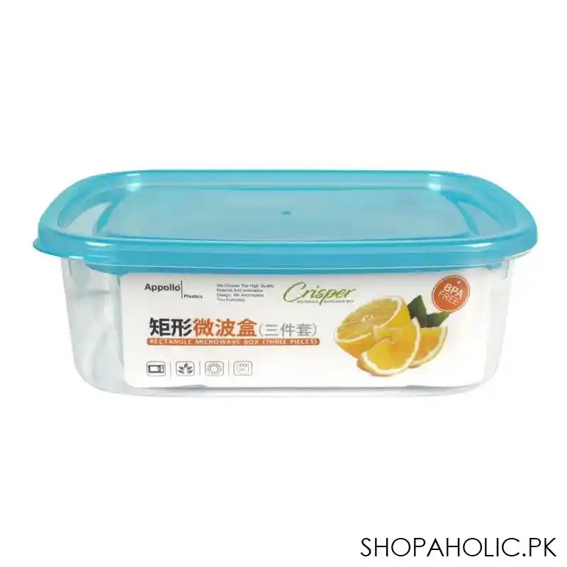 appollo crisper microwave food container, 3 piece set, small, turkish image2