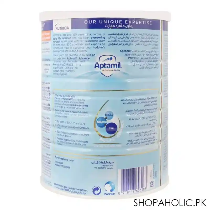 aptamil advance junior no. 3, growing up formula, 1 3 years, 900g image2