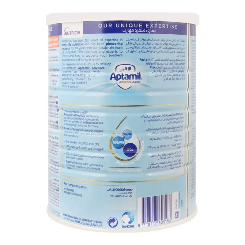 aptamil advance junior no. 3, growing up formula, 1 3 years, 900g image2