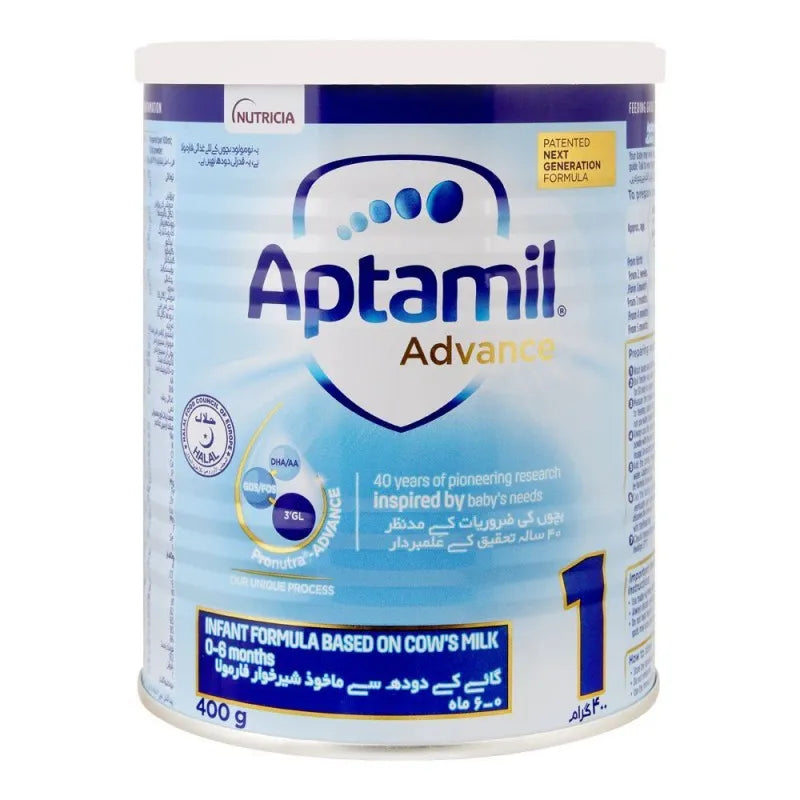 aptamil advance no. 1, infant formula, 0 6 months, 400g main image