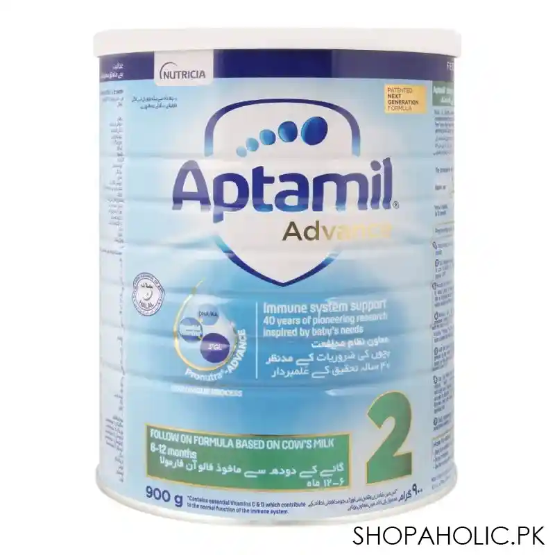 aptamil advance no. 2, follow on formula, 6 12 months, 900g main image