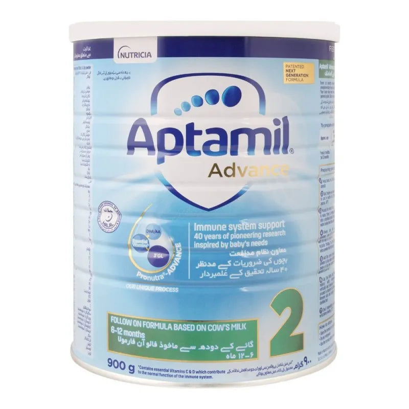 aptamil advance no. 2, follow on formula, 6 12 months, 900g main image