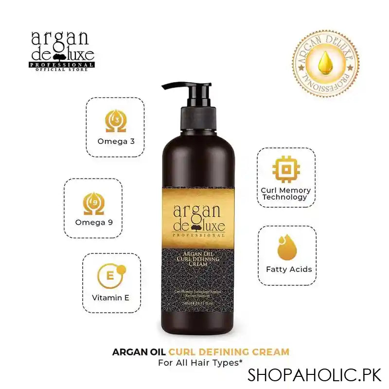 Argan De Luxe Argan Oil Curl Defining Cream, 240ml - Image 3