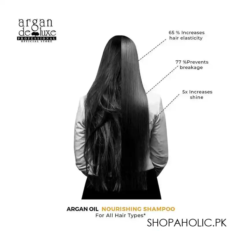 Argan De Luxe Argan Oil Nourishing Shampoo, Cleans & Nourishes, 300ml - Image 3