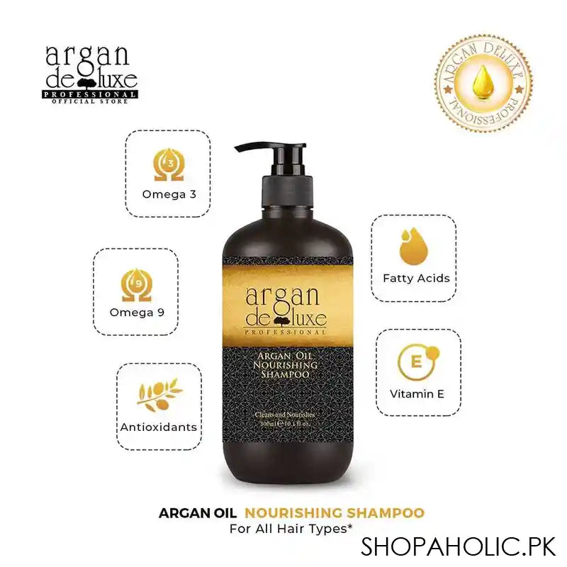 Argan De Luxe Argan Oil Nourishing Shampoo, Cleans & Nourishes, 300ml - Image 7