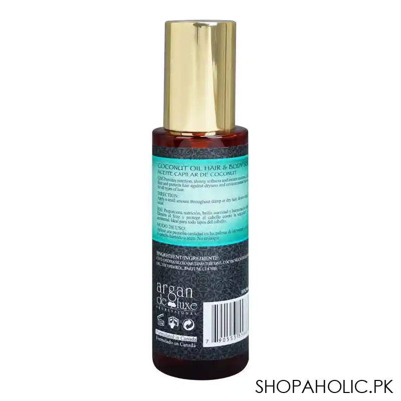 Argan De Luxe Coconut Oil Hair & Body Serum, 100ml - Image 4