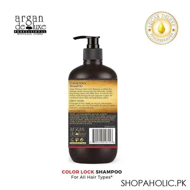 Argan De Luxe Color Lock Shampoo, 300ml - Image 3